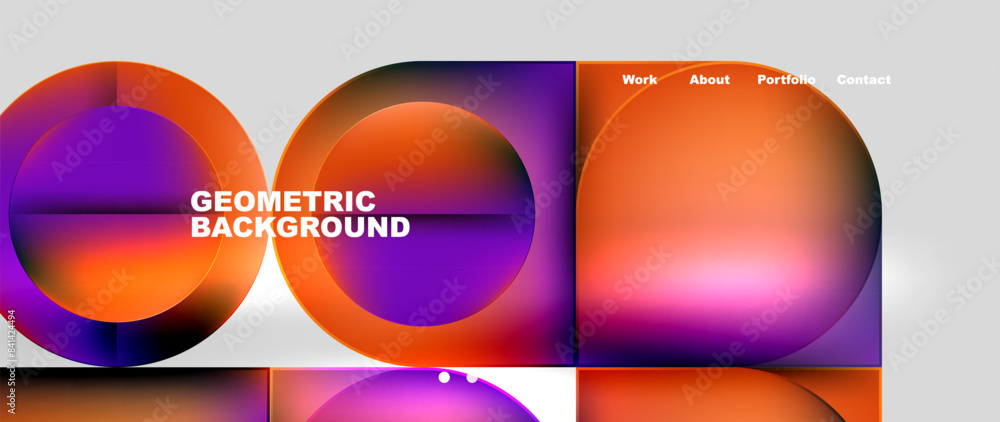 Bright colorful squares with round elements minimal geometric background. Vector Illustration For Wallpaper, Banner, Background, Card, Book Illustration, landing page Bright colorful squares with round elements minimal geometric background. Vector Illustration For Wallpaper, Banner, Background, Card, Book Illustration, landing page