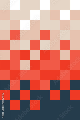 Abstract Pixel Pattern Background, Abstract Pixel Background with retro color theme.
