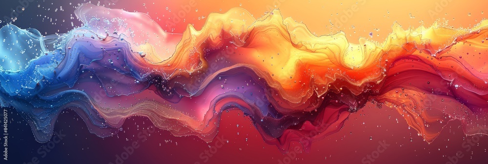 Vibrant abstract fluid art with dynamic patterns of red, orange, and blue, creating a mesmerizing visual impact. Vibrant abstract fluid art with dynamic patterns of red, orange, and blue, creating a mesmerizing visual impact.