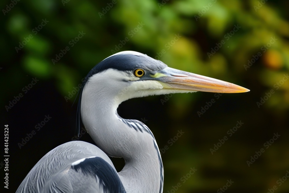 Captivating Bird heron closeup. Outdoor wild park. Generate Ai Captivating Bird heron closeup. Outdoor wild park. Generate Ai