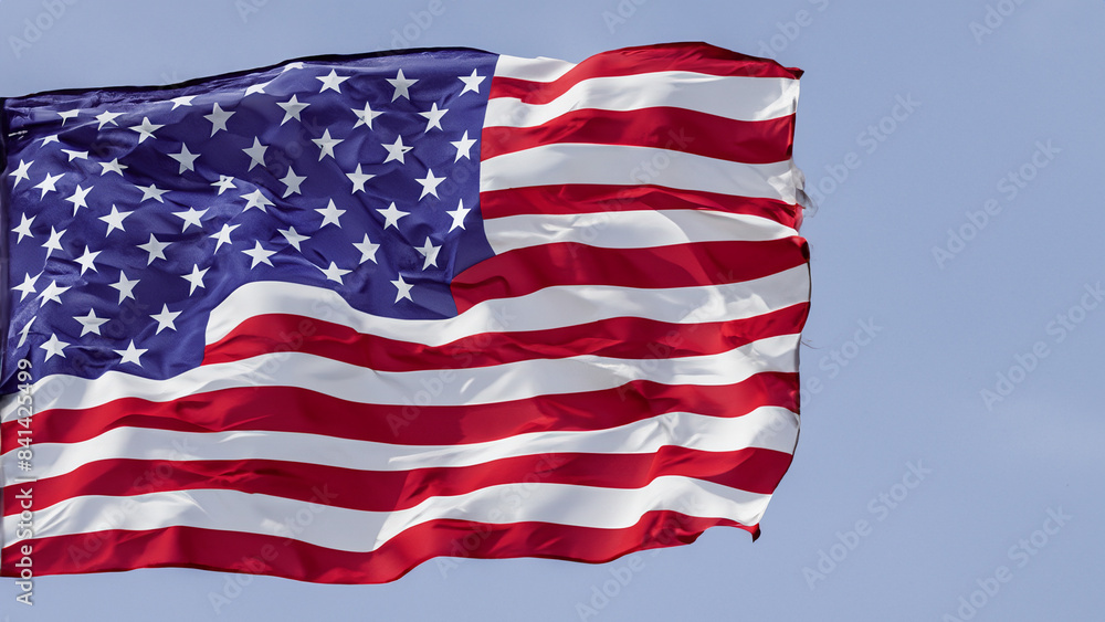 Fototapeta premium American Independence day background with american flag 
