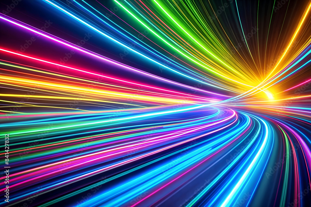 Vibrant abstract speed neon lines background. Vibrant abstract speed neon lines background.
