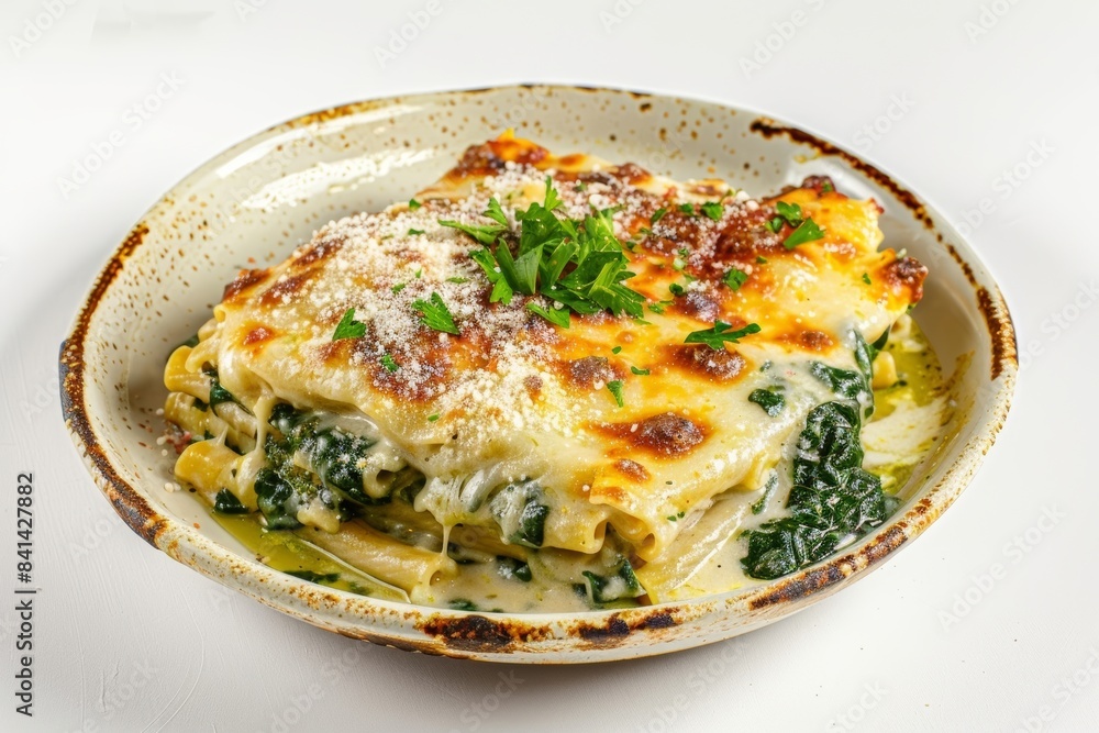 Baked Ziti with Spinach, Veal, and Fresh Parsley Baked Ziti with Spinach, Veal, and Fresh Parsley