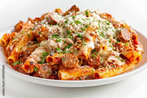 Scrumptious Baked Ziti with Sweet Italian Sausage and Parmesan