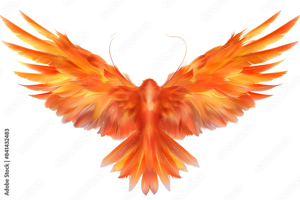 Obraz premium orange wings isolated on transparent background