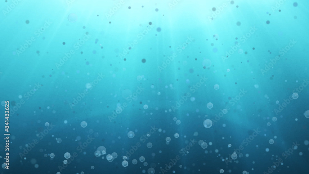 Underwater Bubbles Sun Rays Loop Background 4K 1:1 16:9 9:16 Stock ...