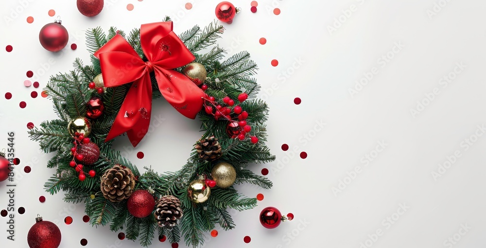 It features a festive congratulatory banner featuring a festive Christmas bouquet of fir branches in the shape of a tree. It features a festive congratulatory banner featuring a festive Christmas bouquet of fir branches in the shape of a tree.