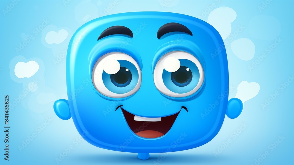 Expressive cartoon emoji character showing reluctance towards work with colorful speech bubble. Expressive cartoon emoji character showing reluctance towards work with colorful speech bubble.