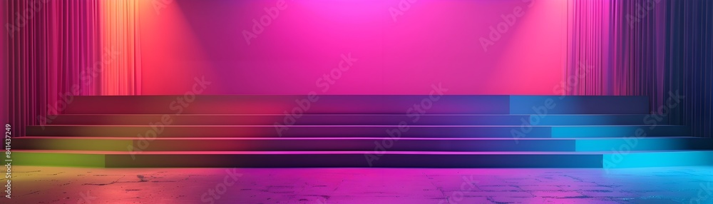 Vibrant Neon Green and Magenta Gradient Backdrop for Immersive Product Presentation Vibrant Neon Green and Magenta Gradient Backdrop for Immersive Product Presentation