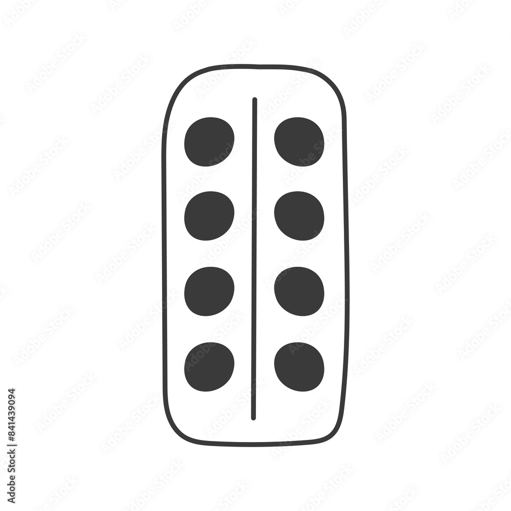 Art Paints plastic Package doodle line icon. Watercolor Artist and Painter work tool in outline style. Isolated vector illustration