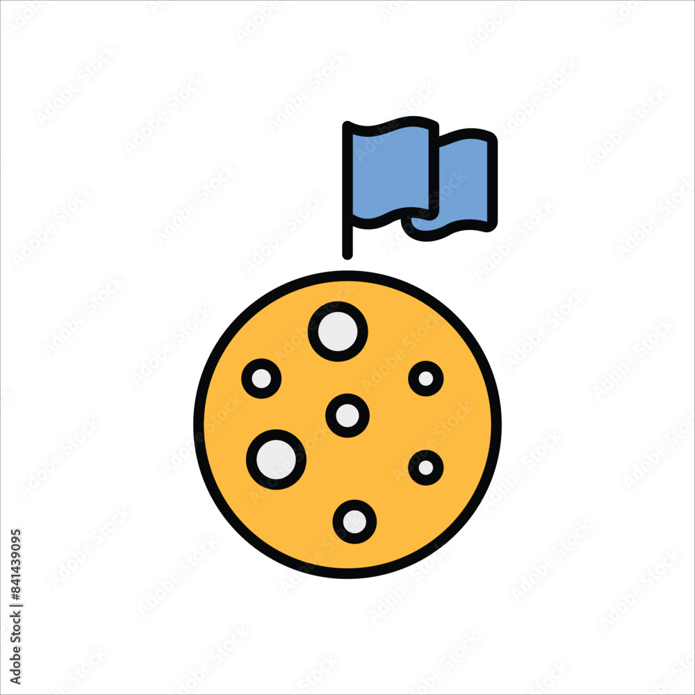 Obraz premium Moon vector icon