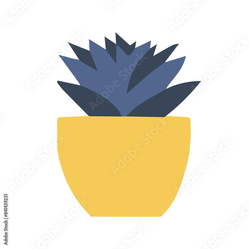 plant in flower pot isolated. Indoor plant for home, office, and premises decoration. House plant vector