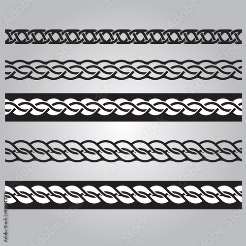 Illustrator rope pattern brush pack