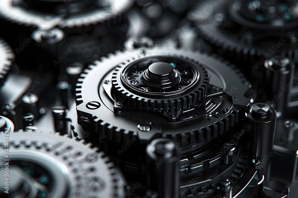 Futuristic Machinery Motif with Intricate Mechanical Details in Cinematic Macrophotography Futuristic Machinery Motif with Intricate Mechanical Details in Cinematic Macrophotography