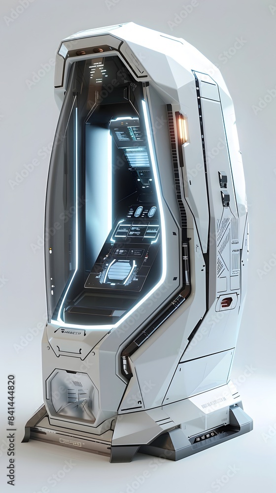 Futuristic Sleek and Minimalist Technological Scanner Device with Intricate Metal and Glass Casing Futuristic Sleek and Minimalist Technological Scanner Device with Intricate Metal and Glass Casing