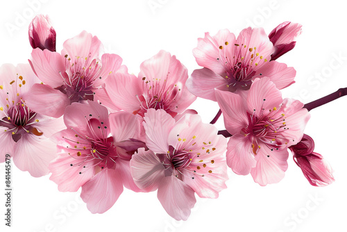 pink cherry blossom isolated on transparent background