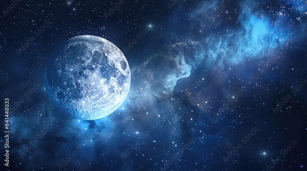 Moon and stars in a background of abstract design Moon and stars in a background of abstract design