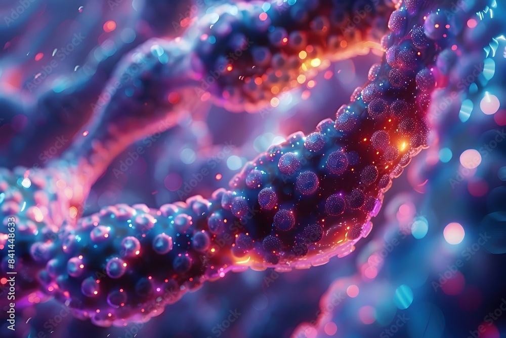Microscopic Pathogen with Pulsing Geometric Structures in Neon Digital Art Microscopic Pathogen with Pulsing Geometric Structures in Neon Digital Art