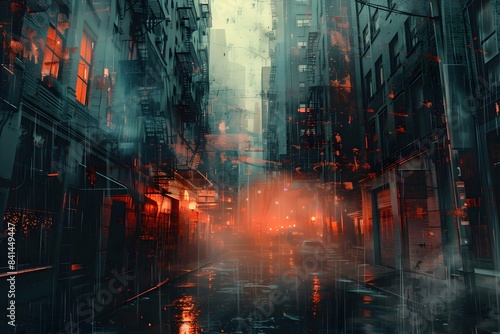 Mysterious Metropolis Eldritch Entities Subtly Embedded Within a Futuristic Urban Landscape