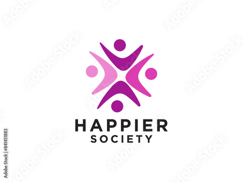 Abstract People community concept design.