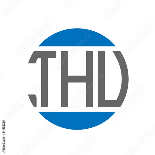 THU letter logo design on white background. THU creative initials circle logo concept. THU letter design.