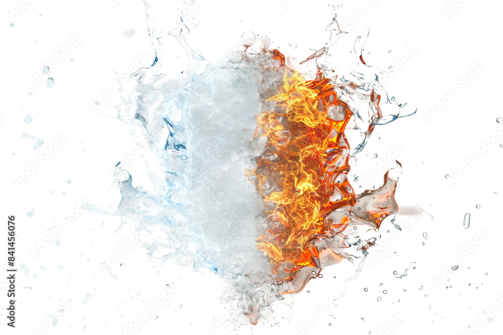 Fire and Water Effect for Stunning Visuals Isolated on Transparent Background Fire and Water Effect for Stunning Visuals Isolated on Transparent Background