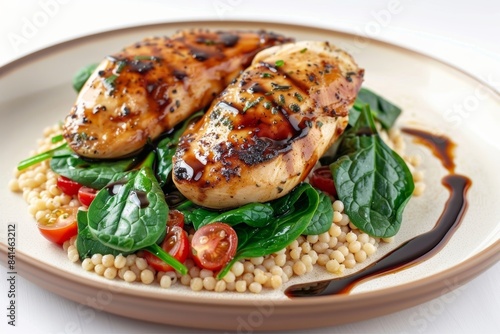 Balsamic Chicken and Spinach with Refreshing Contrast
