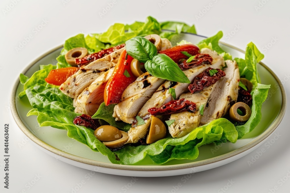 Tangy Balsamic Chicken Lettuce Wrap with Grilled Sun-Dried Tomatoes Tangy Balsamic Chicken Lettuce Wrap with Grilled Sun-Dried Tomatoes