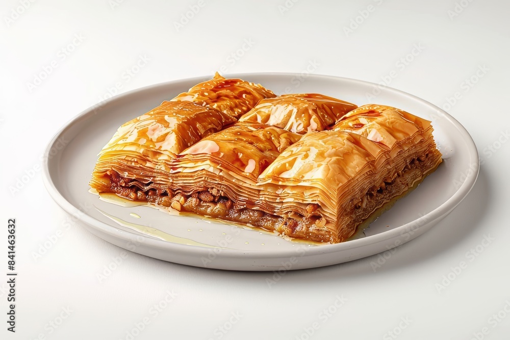 Delicious Baklava with Honey and Nut Filling Delicious Baklava with Honey and Nut Filling