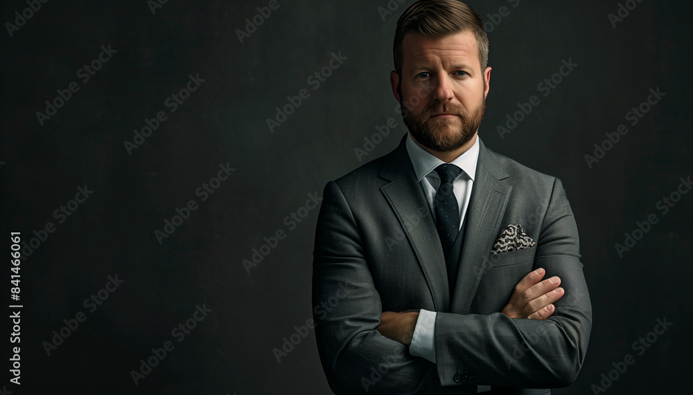 A business professional in a sharp suit, exuding confidence and style, business, professional, confidence