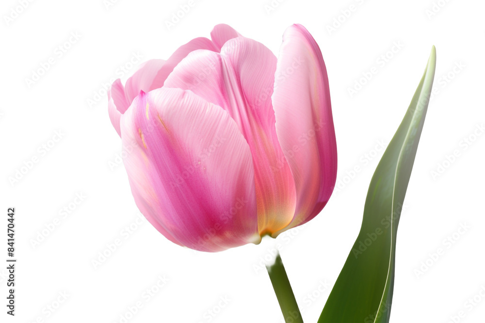 Obraz premium Pink tulips isolated on transparent background