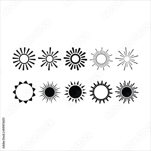 Sun icon, vector symbol illustration element