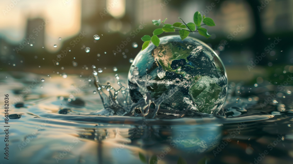 saving water and world environtmental protection conecpt saving water and world environtmental protection conecpt