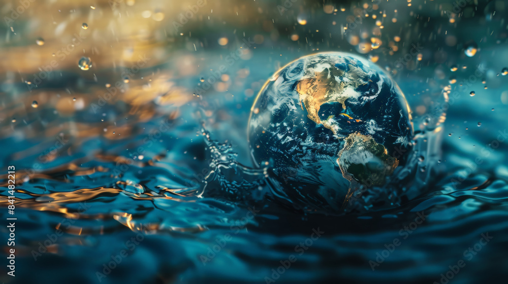 saving water and world environtmental protection conecpt saving water and world environtmental protection conecpt