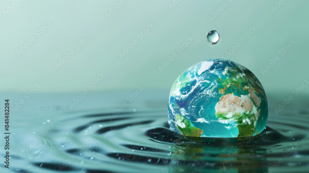 saving water and world environtmental protection conecpt saving water and world environtmental protection conecpt