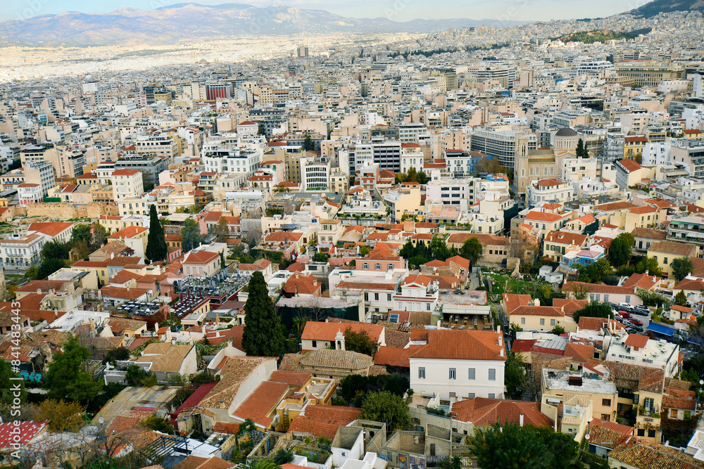 Fototapeta premium Greece, Athens, Cityscape from Acropolis