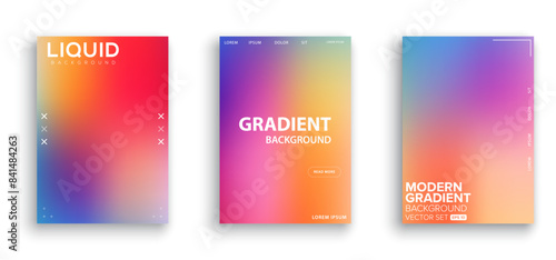 Smooth and blurry colorful gradient mesh background. Modern bright rainbow colors. Easy editable soft colored vector banner template. Premium quality