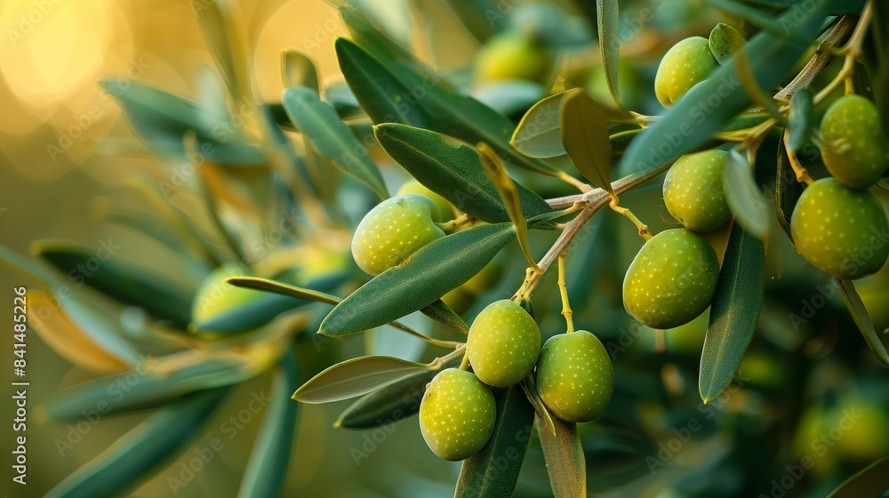 close up photo of olive leaves and olives on the tree - close up photo of olive leaves and olives on the tree -