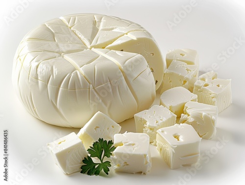 Mozzorella cheese plus some sliced Mozzorella cheese beside photo