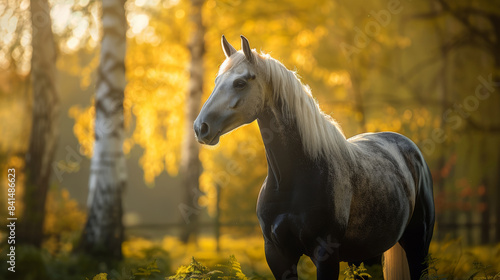 horse in the autumn