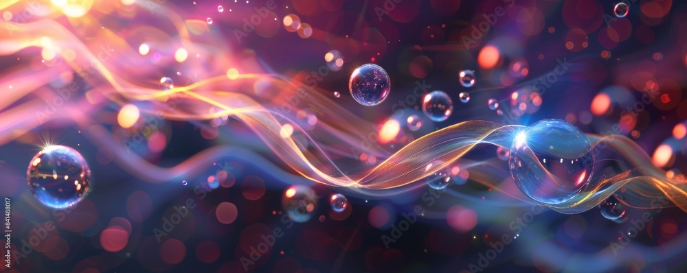 Abstract colorful background with floating bubbles. Abstract colorful background with floating bubbles.