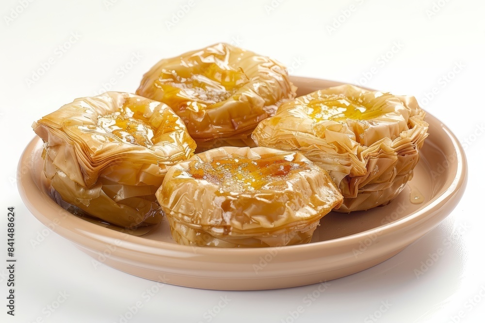 Gourmet Baklava Phyllo Cups with Layers of Filo and Syrup Gourmet Baklava Phyllo Cups with Layers of Filo and Syrup