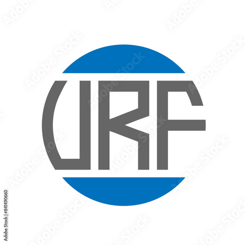 URF letter logo design on white background. URF creative initials circle logo concept. URF letter design. photo