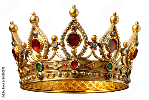  A crown isolated on white background PNG. AI GENERATED