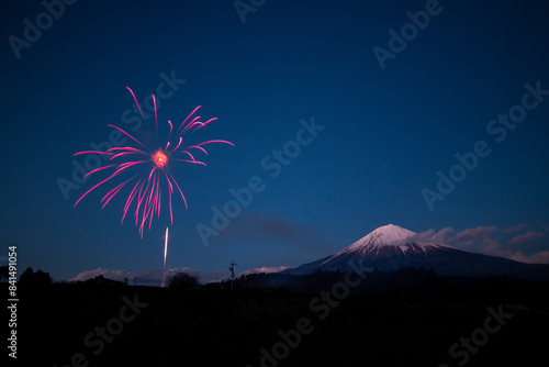 富士山と花火