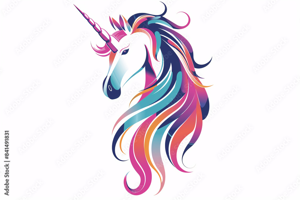 a colorful unicorn with a horn
