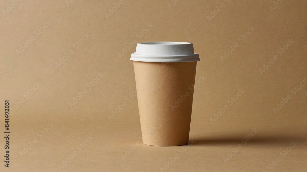 empty brown paper cup isolated, eco friend empty brown paper cup isolated, eco friend