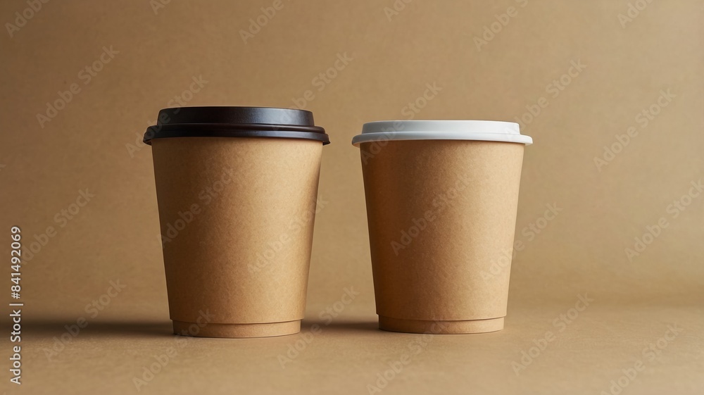empty brown paper cup isolated, eco friend empty brown paper cup isolated, eco friend