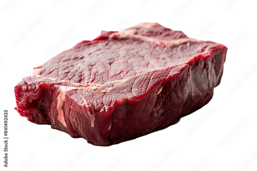 Fototapeta premium Raw beef steak isolated on transparent background