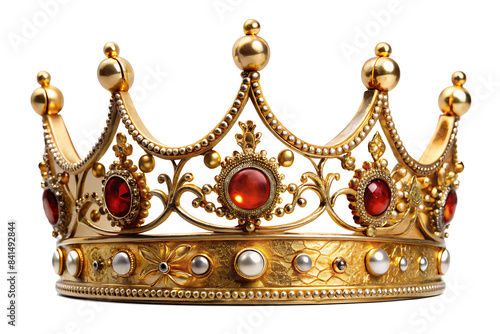  A crown isolated on white background PNG. AI GENERATED